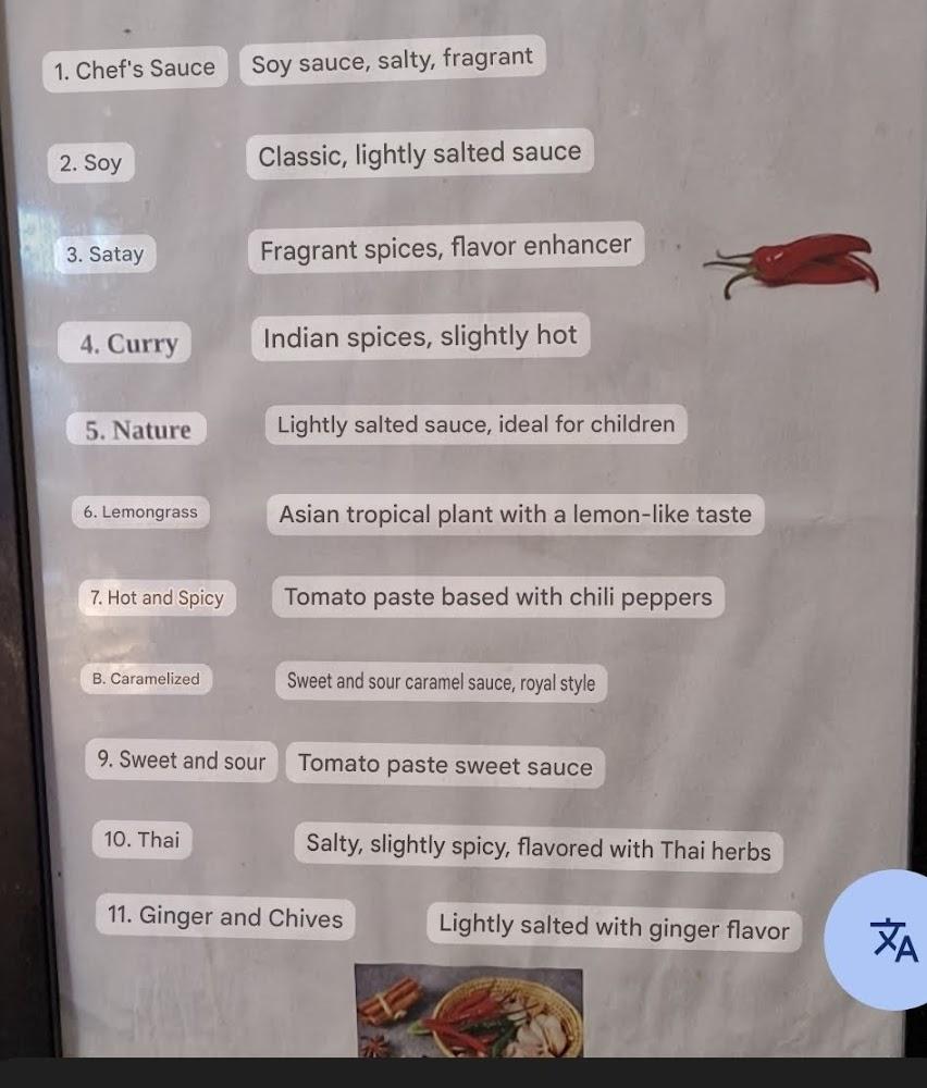 Le Royal Wok - Menu Image 1